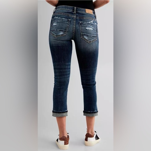 NWT BKE BUCKLE JEANS Stella Ankle Skinny Stretch Cropped Cuffed Jean - Picture 5 of 16